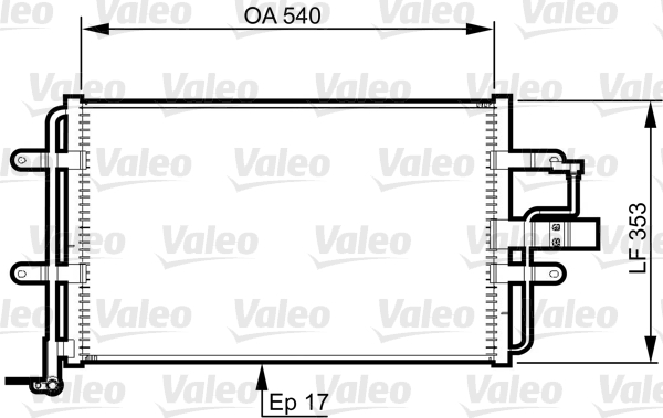 VALEO 814357 Condensatore, Climatizzatore-Condensatore, Climatizzatore-Ricambi Euro