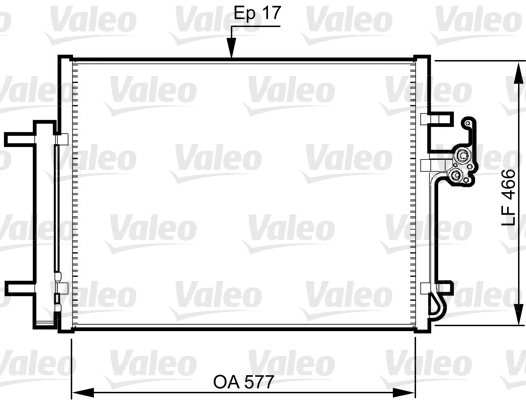 VALEO 814360 Condensatore, Climatizzatore