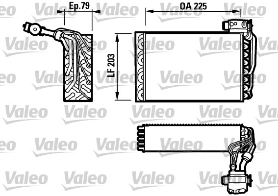 Evaporator, air conditioning