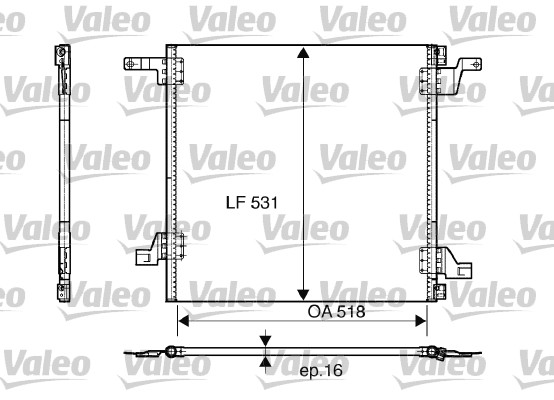 VALEO 817458 Condensatore, Climatizzatore-Condensatore, Climatizzatore-Ricambi Euro