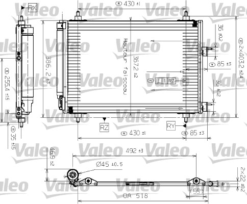 VALEO 817524 Condensatore, Climatizzatore