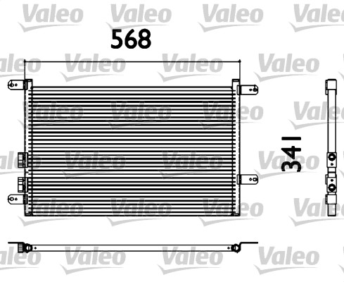 VALEO 817527 Condensatore, Climatizzatore-Condensatore, Climatizzatore-Ricambi Euro