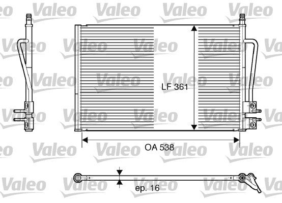 VALEO 817664 Condensatore, Climatizzatore-Condensatore, Climatizzatore-Ricambi Euro