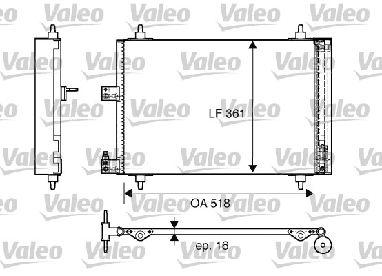 VALEO 817667 Condensatore, Climatizzatore-Condensatore, Climatizzatore-Ricambi Euro