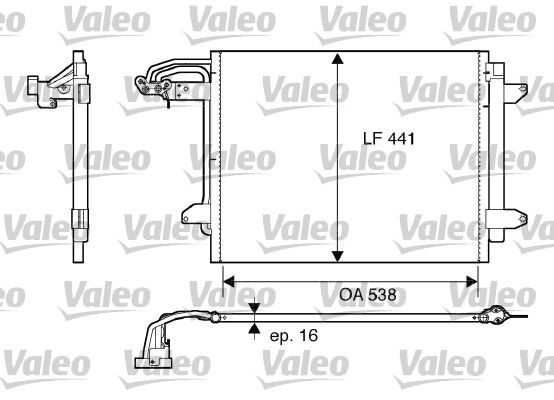 VALEO 817806 Condensatore, Climatizzatore-Condensatore, Climatizzatore-Ricambi Euro