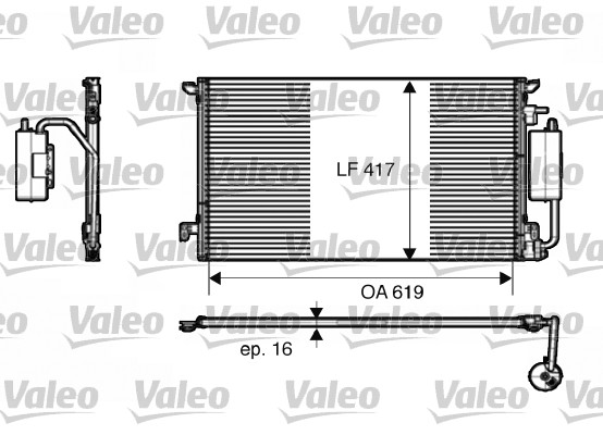 VALEO 817809 Condensatore, Climatizzatore-Condensatore, Climatizzatore-Ricambi Euro