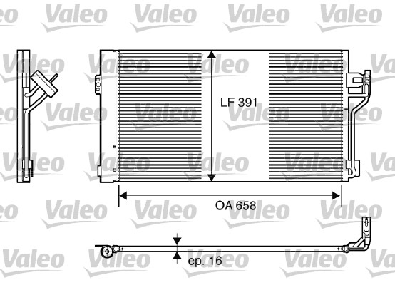 VALEO 817842 Condensatore, Climatizzatore-Condensatore, Climatizzatore-Ricambi Euro