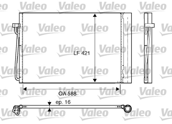 VALEO 817850 Condensatore, Climatizzatore