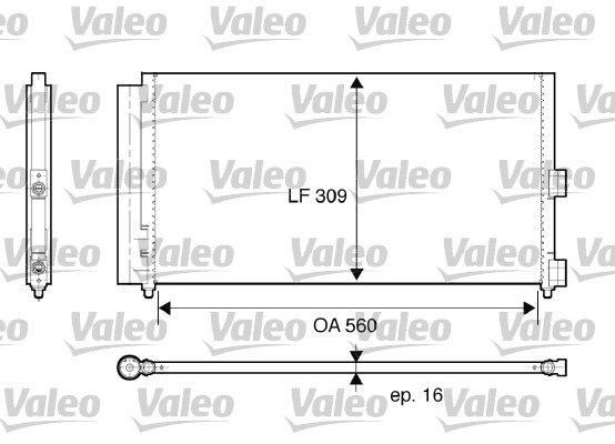 VALEO 818021 Condensatore, Climatizzatore-Condensatore, Climatizzatore-Ricambi Euro