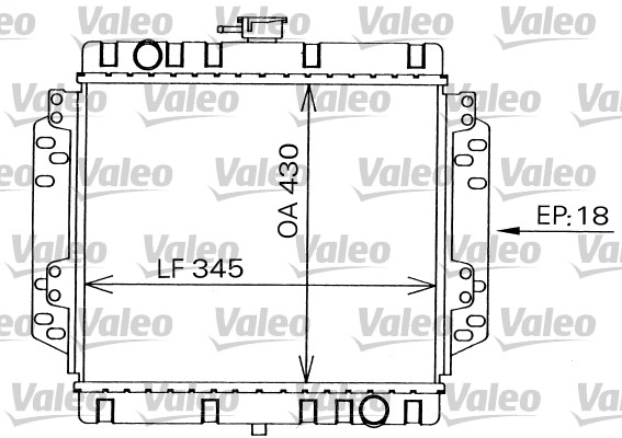 VALEO 819240 Radiatore, Raffreddamento motore