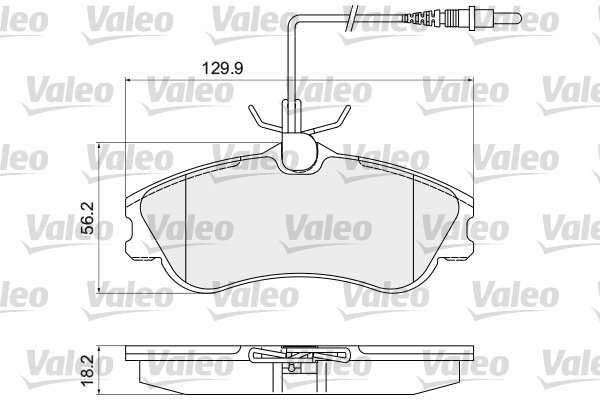 VALEO 872124 Kit pastiglie freno, Freno a disco-Kit pastiglie freno, Freno a disco-Ricambi Euro