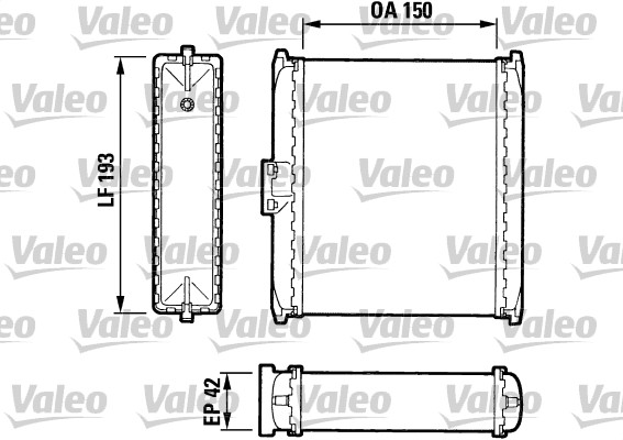 VALEO 883737 Scambiatore calore, Riscaldamento abitacolo