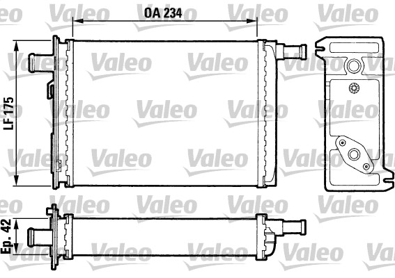VALEO 883739 Εναλλάκτης θερμότητας, θέρμανση εσωτερικού χώρου for RENAULT
