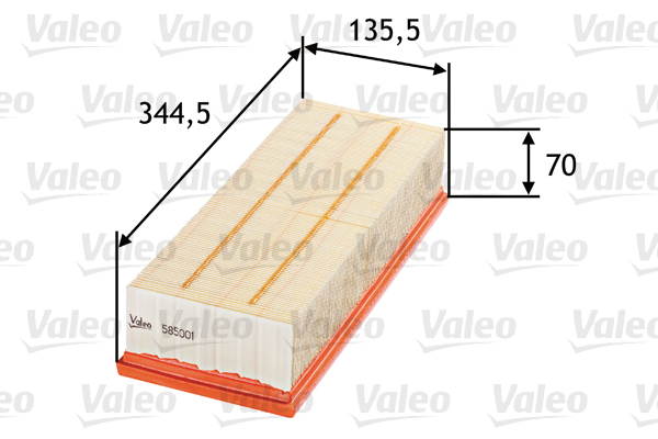 VALEO 585001 Vzduchový filtr