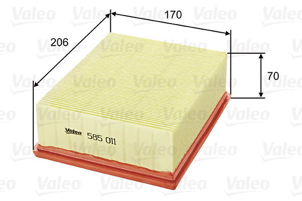 VALEO 585011 Vzduchový filtr