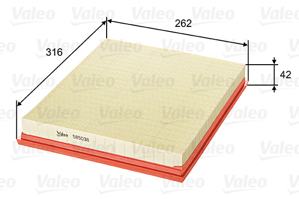 VALEO 585038 Vzduchový filtr