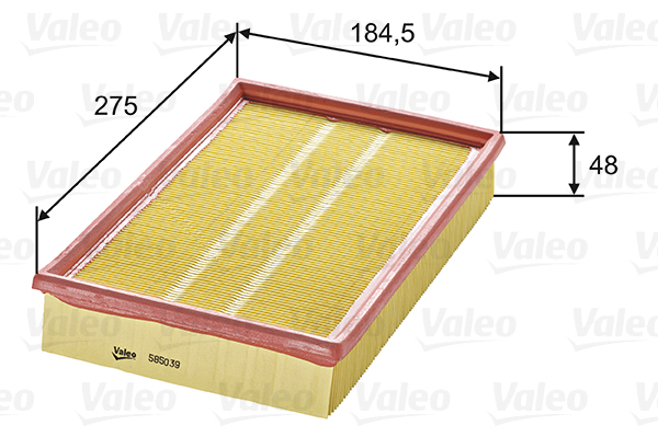 VALEO 585039 Vzduchový filtr