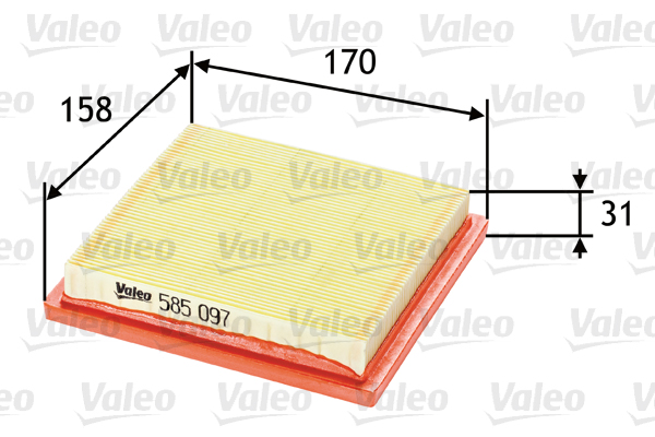 VALEO 585097 Filtro aria