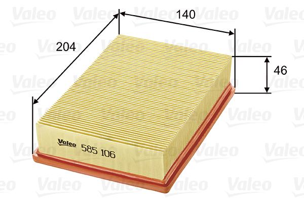 VALEO 585106 Vzduchový filtr