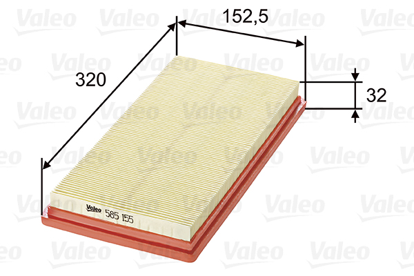 VALEO 585155 Filtro aria-Filtro aria-Ricambi Euro