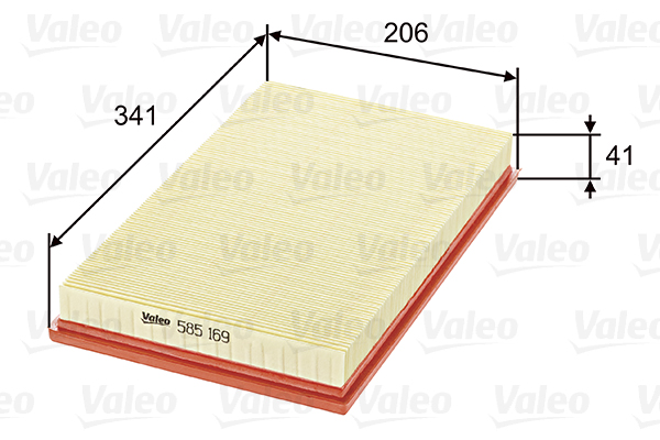VALEO 585169 Vzduchový filtr