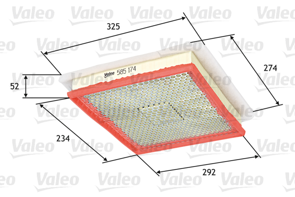 VALEO 585174 Vzduchový filtr