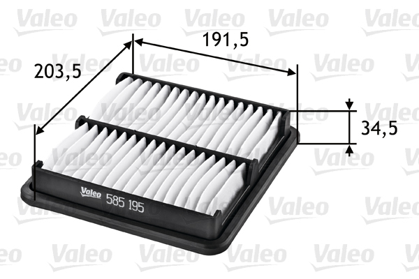 VALEO 585195 Vzduchový filtr