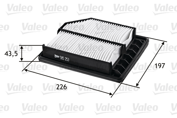 VALEO 585253 Vzduchový filtr