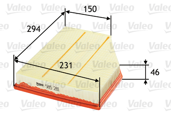 VALEO 585281 légszűrő