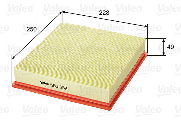 VALEO 585289 Vzduchový filtr