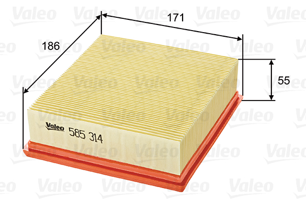 VALEO 585314 Filtro aria-Filtro aria-Ricambi Euro