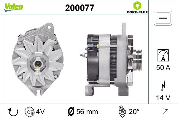 VALEO 200077 Alternatore