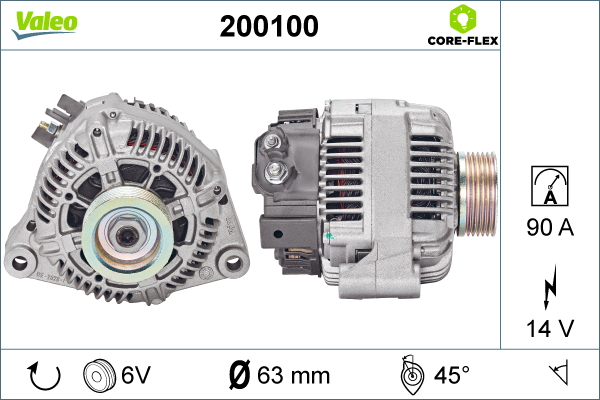 VALEO 200100 Alternatore