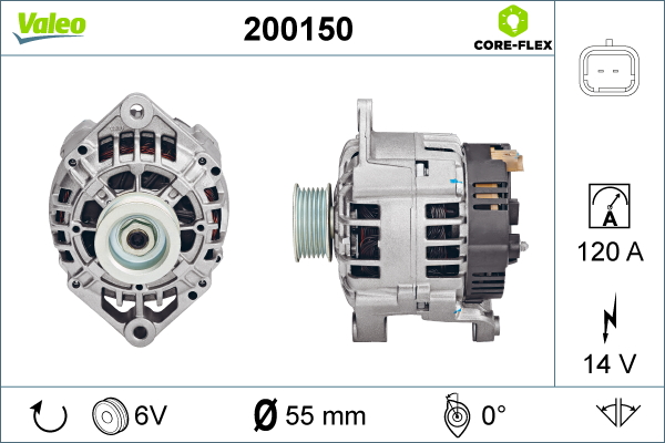 VALEO 200150 Alternatore