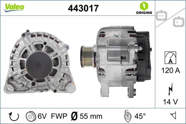 VALEO 443017 Alternatore