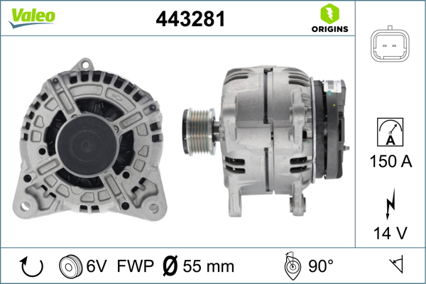 VALEO 443281 Alternatore