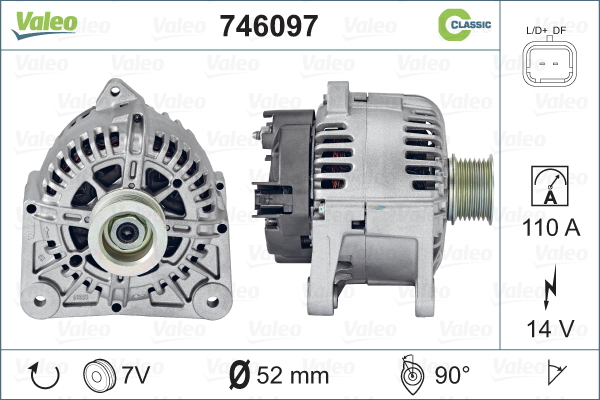 VALEO 746097 Alternatore