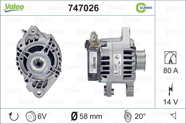 VALEO 747026 Alternatore