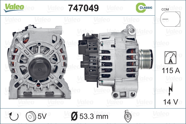 VALEO 747049 Alternatore-Alternatore-Ricambi Euro