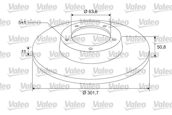 VALEO 297101 Bromsskiva