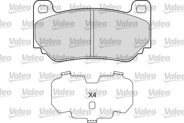 VALEO 601661 Kit pastiglie freno, Freno a disco