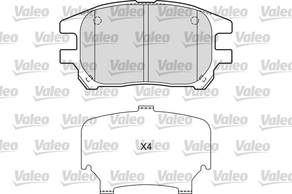 VALEO 601664 Kit pastiglie...