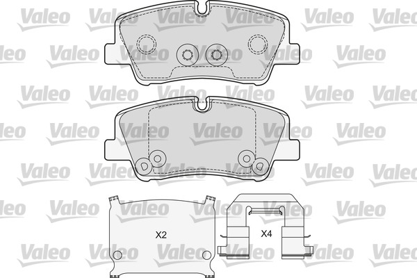 VALEO 601690 Kit pastiglie freno, Freno a disco