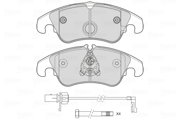 VALEO 601714 Kit pastiglie...