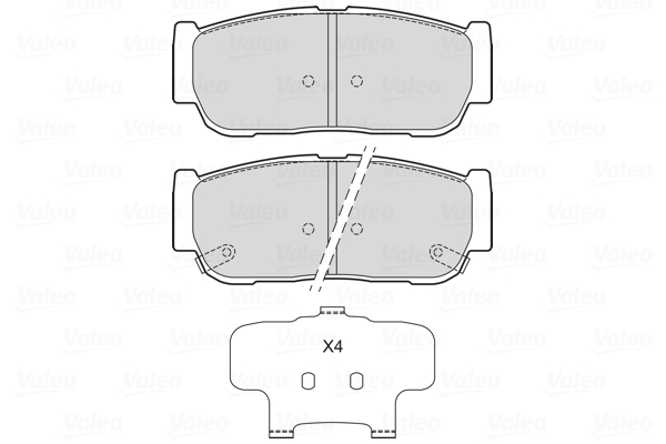 VALEO 601724 Kit pastiglie...