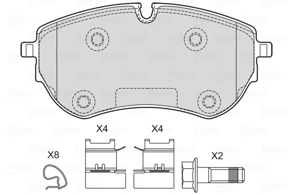 VALEO 601749 Kit pastiglie...