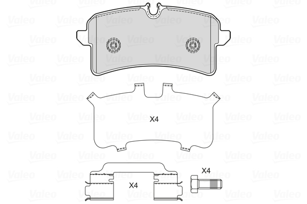 VALEO 601753 Kit pastiglie...