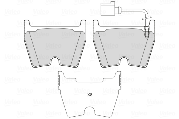 VALEO 601757 Kit pastiglie...