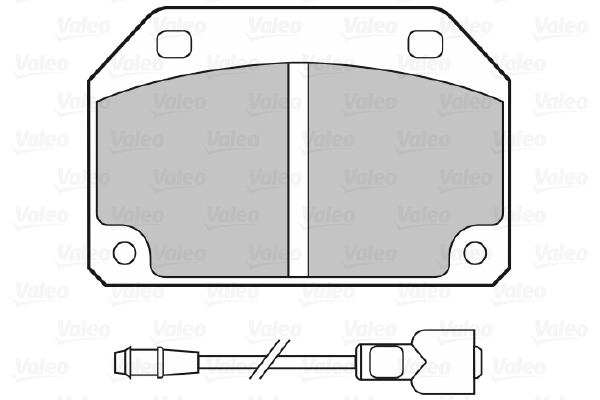 VALEO 598592 Kit pastiglie freno, Freno a disco