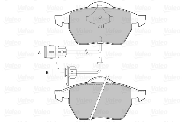 VALEO 598067 Kit pastiglie freno, Freno a disco